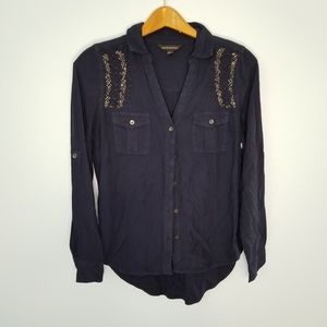 Rock & Republic embellished button down top
